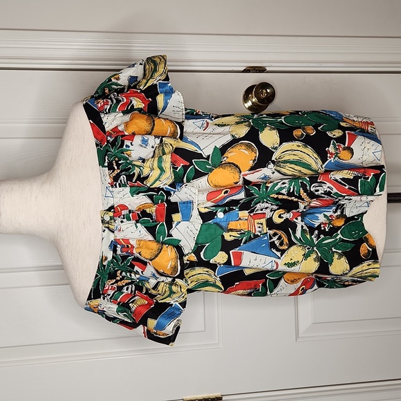 J. Crew Ruffle Top Post Card Print Size 12 NWT - Picture 8 of 14